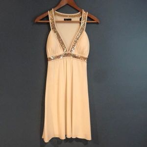 Sparkly A-line Ivory Dress